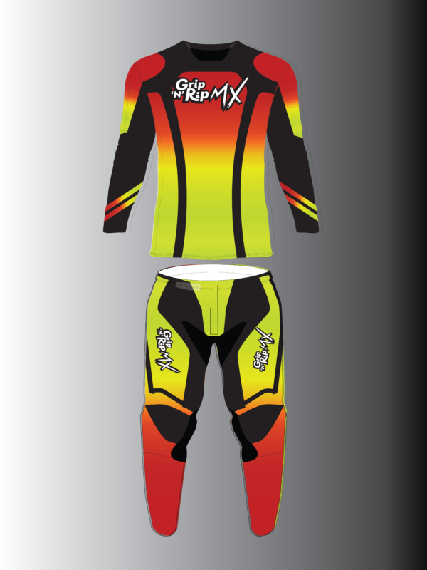 GNR ORIGINAL - Motocross Gear - BLACK RED YELLOW - FRONT