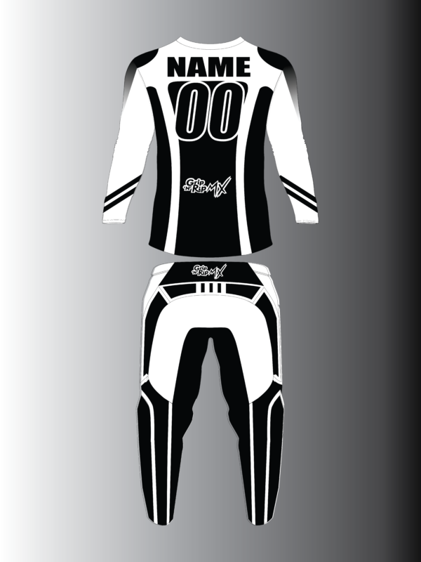 GNR ORIGINAL - Motocross Gear - BLACK WHITE - BACK