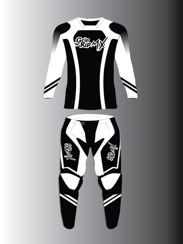 GNR ORIGINAL - Motocross Gear - BLACK WHITE - FRONT