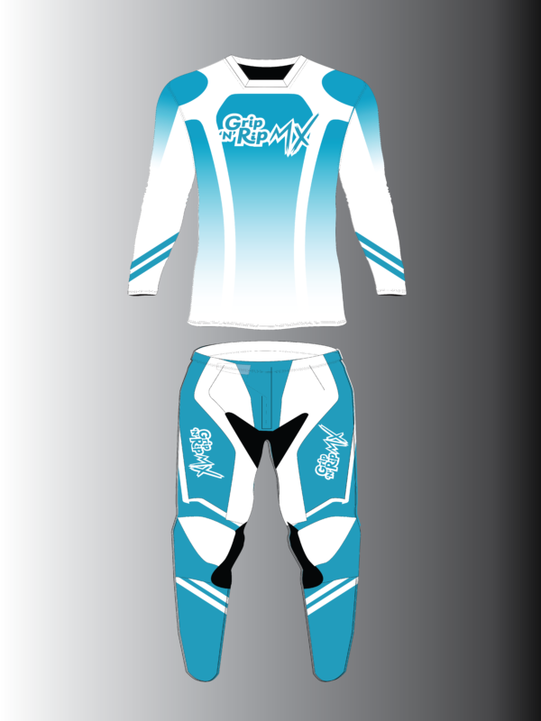 GNR ORIGINAL - Motocross Gear - LIGHT BLUE WHITE - FRONT