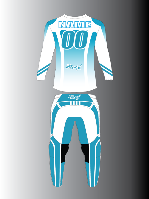 GNR ORIGINAL - Motocross Gear - LIGHT BLUE WHITE - BACK