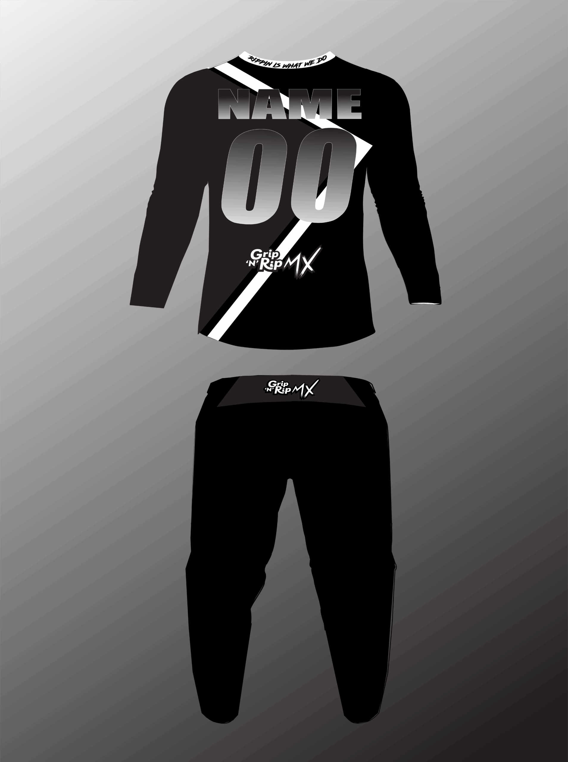 RIPPIN IS WHAT WE DO GREY/BLACK KIT (CUSTOM) - Image 2