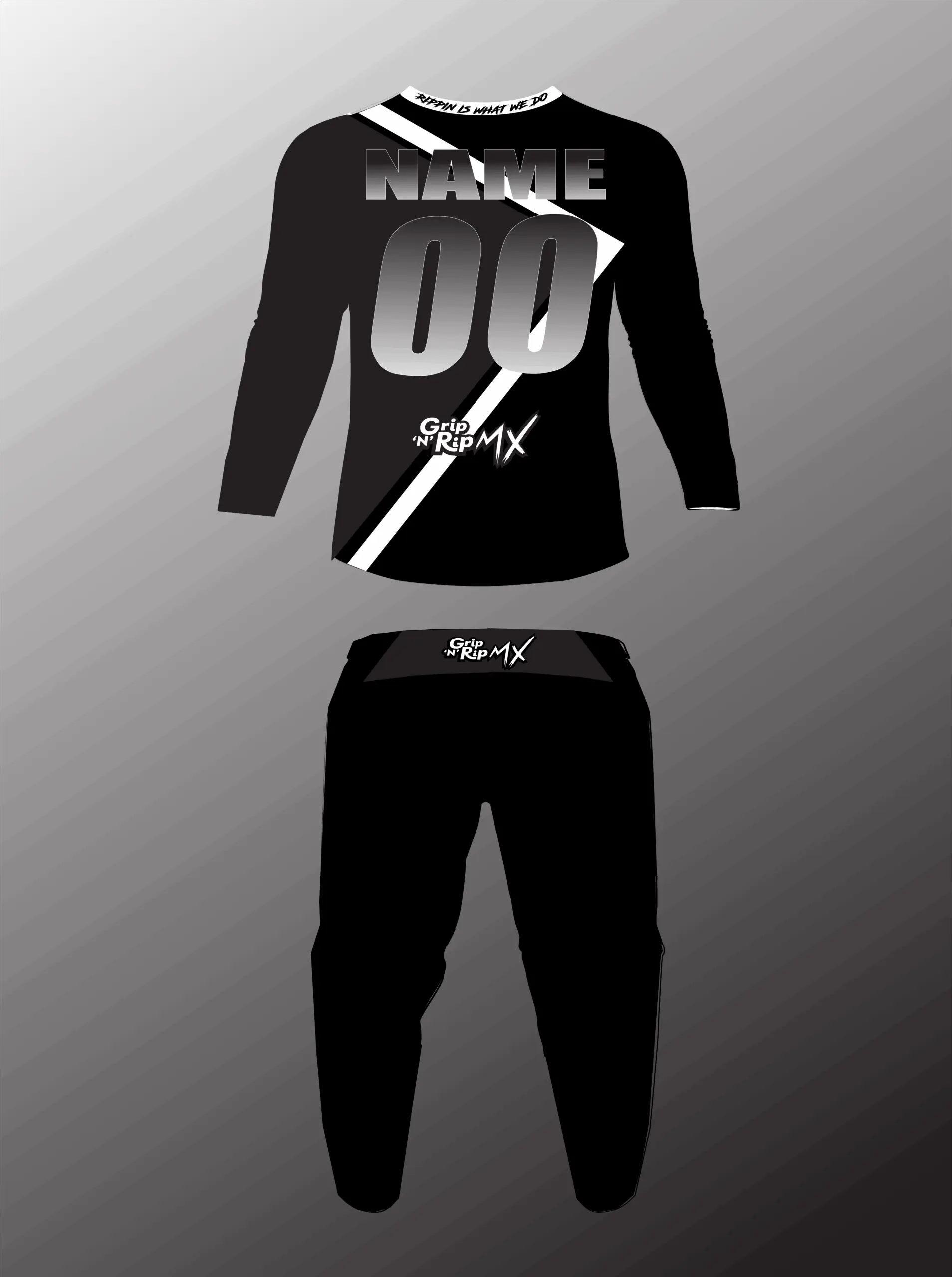 Rippin Is What We Do Grey/Black Kit