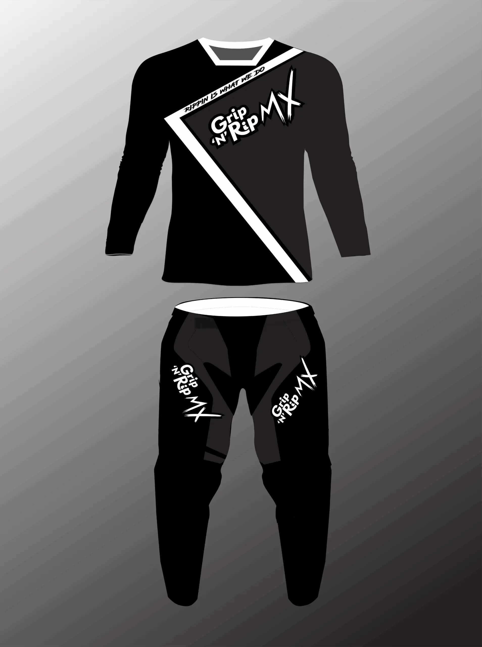 Rippin Is What We Do Grey/Black Kit