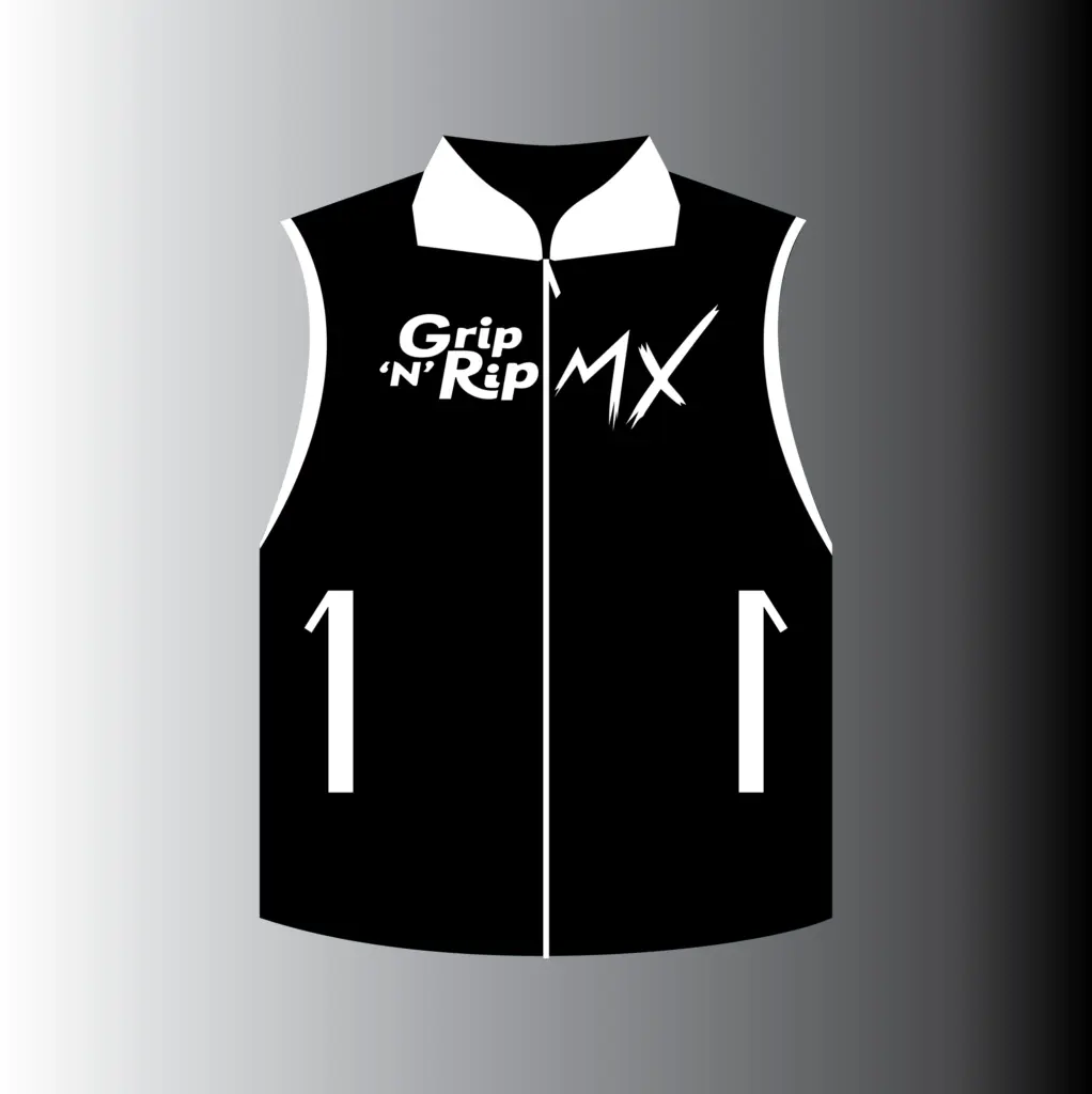 GNR Vest- Black/White (Ready To Ship)