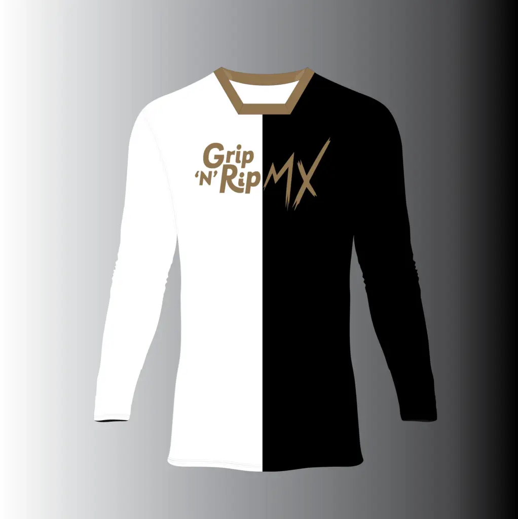 The Split-Black/White/Gold Jersey