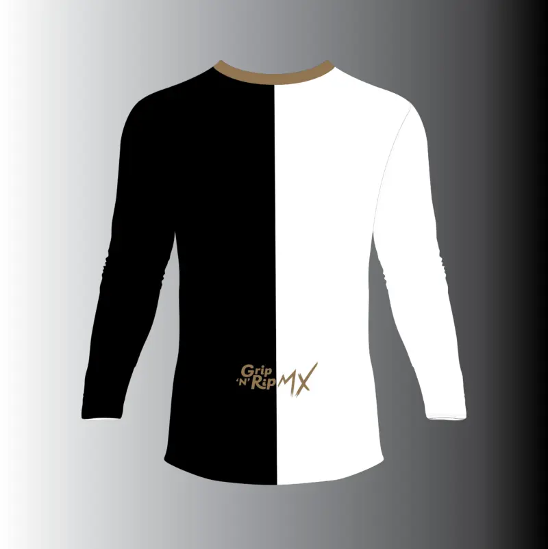 The Split-Black/White/Gold Jersey