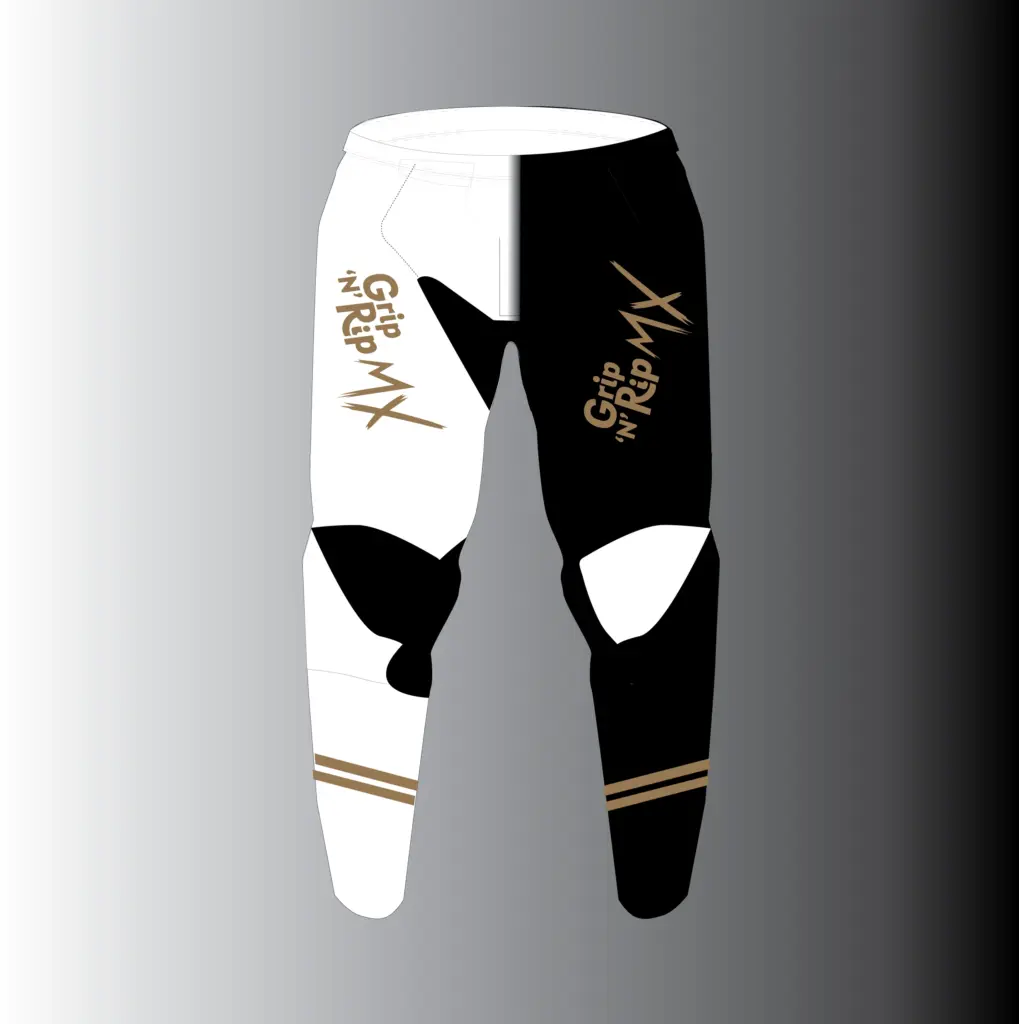 The Split-Black/White/Gold Pant