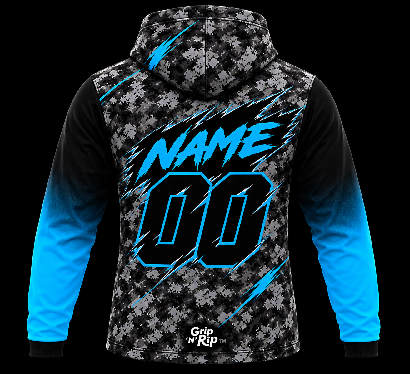 2027 Static Camo Blue Soft Shell Jacket (Custom) - Image 3