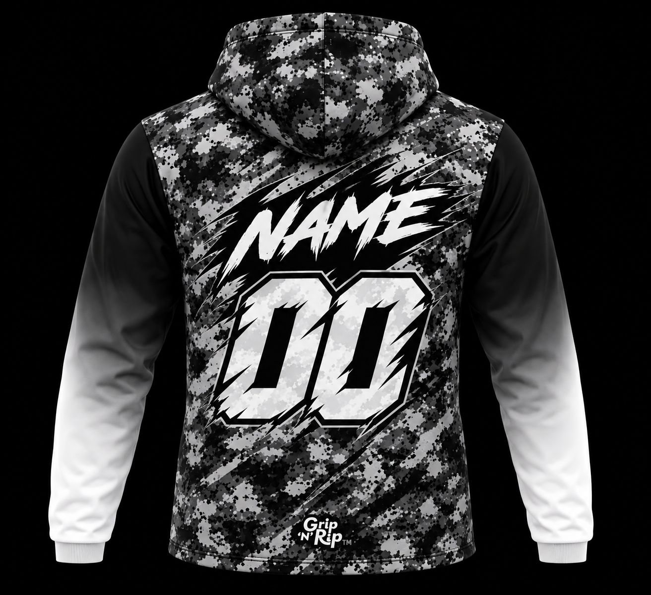 2027 Static Camo Black/White Soft Shell Jacket (Custom) - Image 3