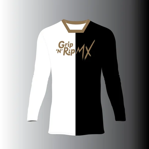 The Split-Black/White/Gold Jersey