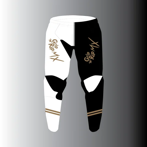 The Split-Black/White/Gold Pant